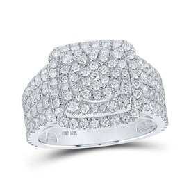 Exquisite White Gold Square Diamond Fashion Ring - 2 - 1/2 Cttw - Splendid Jewellery