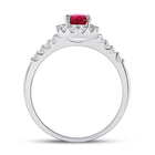 Fiery Passion Ruby Diamond Frame Ring Side View 2 from Splendid Jewellery