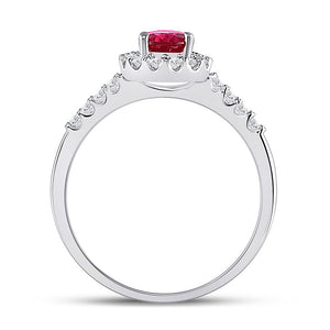 Fiery Passion Ruby Diamond Frame Ring - Splendid Jewellery