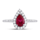 Fiery Passion Ruby Diamond Frame Ring Front View from Splendid Jewellery