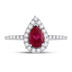Fiery Passion Ruby Diamond Frame Ring Front View from Splendid Jewellery