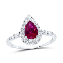 Load image into Gallery viewer, Fiery Passion Ruby Diamond Frame Ring Top View from Splendid Jewellery