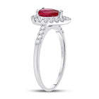 Fiery Passion Ruby Diamond Frame Ring Side View from Splendid Jewellery