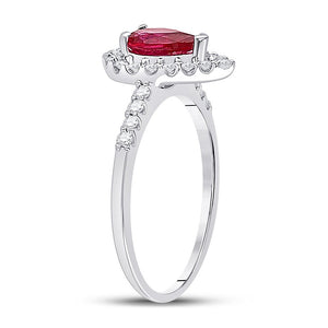 Fiery Passion Ruby Diamond Frame Ring - Splendid Jewellery