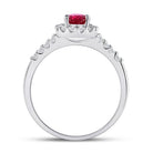 Fiery Passion Ruby Diamond Frame Ring - Splendid Jewellery