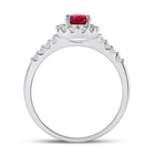 Fiery Passion Ruby Diamond Frame Ring - Splendid Jewellery