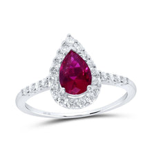 Load image into Gallery viewer, Fiery Passion Ruby Diamond Frame Ring - Splendid Jewellery