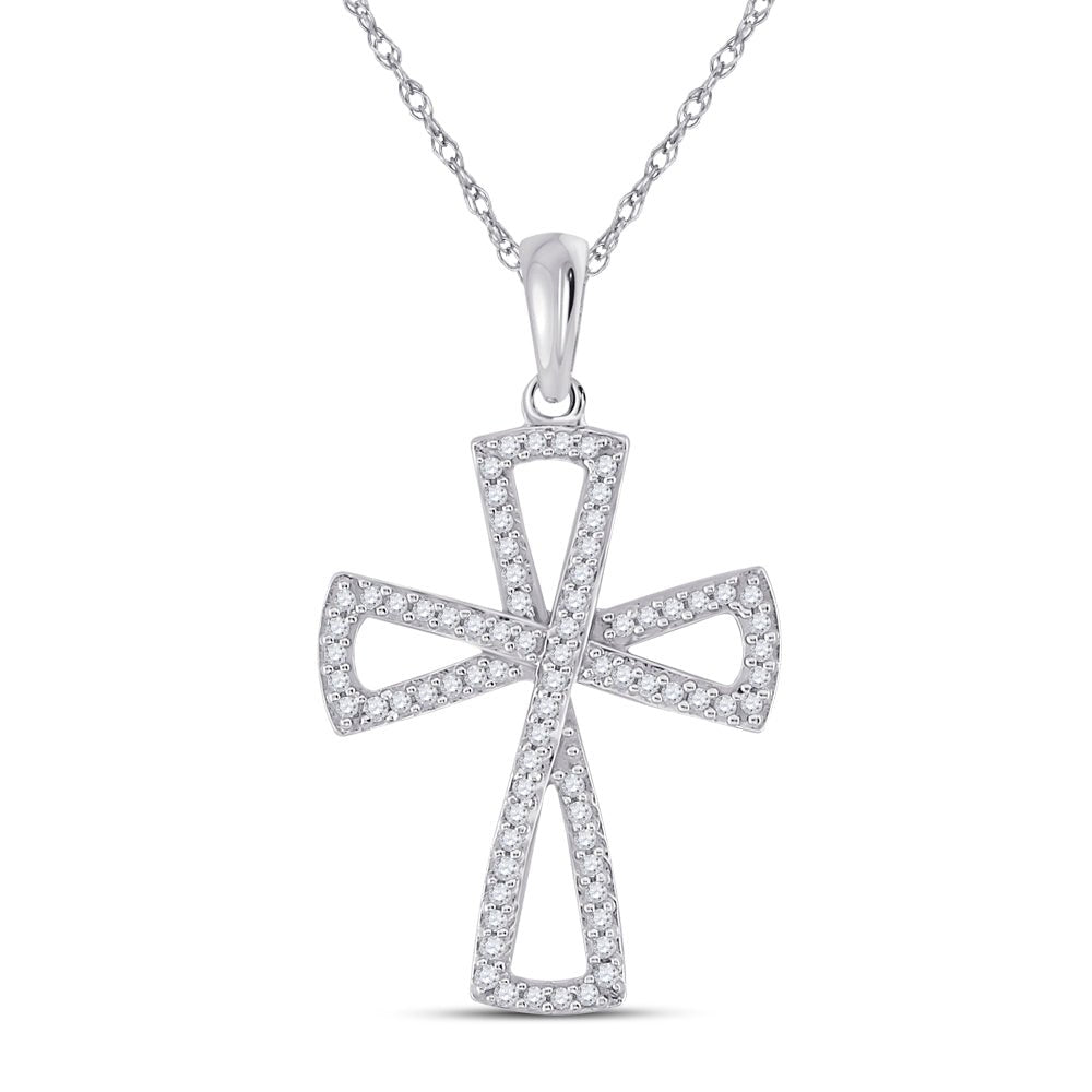 Flared Brilliance Diamond Cross Pendant - Splendid Jewellery