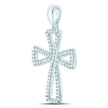 Load image into Gallery viewer, Flared Brilliance Diamond Cross Pendant - Splendid Jewellery