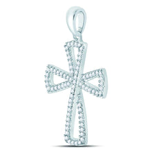 Load image into Gallery viewer, Flared Brilliance Diamond Cross Pendant - Splendid Jewellery