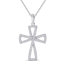 Load image into Gallery viewer, Flared Brilliance Diamond Cross Pendant - Splendid Jewellery