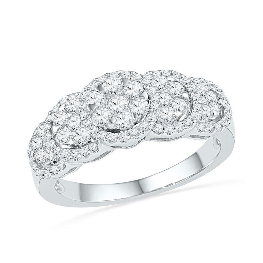 Floral Brilliance Diamond Cluster Ring - Splendid Jewellery