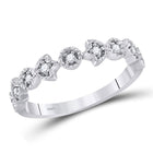 Floral Brilliance Diamond Stackable Band - Top View