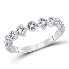 Load image into Gallery viewer, Floral Brilliance Diamond Stackable Band - Splendid Jewellery