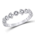 Floral Brilliance Diamond Stackable Band - Splendid Jewellery