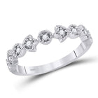 Floral Brilliance Diamond Stackable Band - Splendid Jewellery