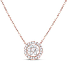 Load image into Gallery viewer, Floral Elegance Diamond Pendant Necklace - Splendid Jewellery
