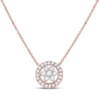 Floral Elegance Diamond Pendant Necklace - Splendid Jewellery