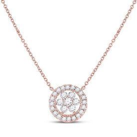 Floral Elegance Diamond Pendant Necklace - Splendid Jewellery