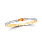 Radiant Sunshine: 10kt Yellow Gold Baguette Citrine Diamond Band Ring product  Top View from Splendid Jewellery