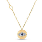 Enchanting Princess Blue Sapphire Evil Eye Necklace product  Top View from Splendid Jewellery