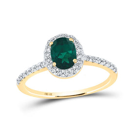 Captivating Green Radiance Gold Ring product  Top View from Splendid Jewellery