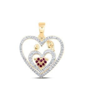 Heartfelt Love Ruby Pendant - Top View
