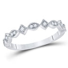 Geometric Brilliance Diamond Stackable Band - Splendid Jewellery