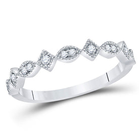 Geometric Brilliance Diamond Stackable Band - Splendid Jewellery