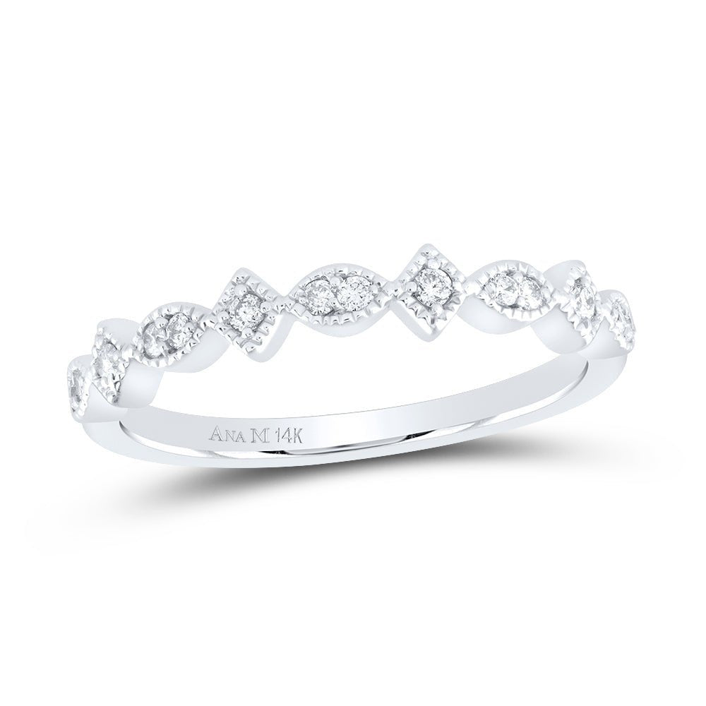 Geometric Brilliance Diamond Stackable Band - Splendid Jewellery
