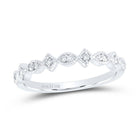 Geometric Brilliance Diamond Stackable Band - Splendid Jewellery