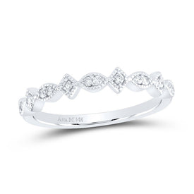 Geometric Brilliance Diamond Stackable Band - Splendid Jewellery