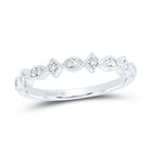 Geometric Brilliance Diamond Stackable Band - Top View