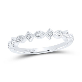 Geometric Brilliance Diamond Stackable Band - Top View