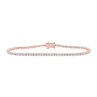 Glamorous 14kt Rose Gold Round Diamond Tennis Bracelet - 2 - 7/8 Cttw - Splendid Jewellery