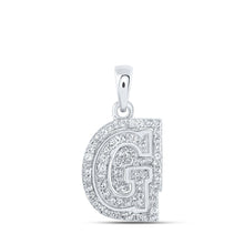 Load image into Gallery viewer, Glamorous Brilliance: 10kt White Gold Diamond G Initial Pendant - Splendid Jewellery