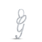 Glamorous Diamond G Initial Pendant in 10kt White Gold - Splendid Jewellery