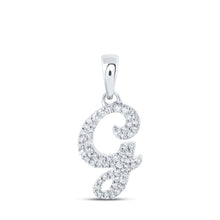 Load image into Gallery viewer, Glamorous Diamond Initial Pendant in 10kt White Gold - Splendid Jewellery
