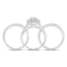 Load image into Gallery viewer, Glamorous Eternity Diamond Wedding Ring Set - Side View