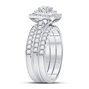 Glamorous Eternity Diamond Wedding Ring Set - Splendid Jewellery