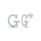 Glamorous G Initial Diamond Earrings - Splendid Jewellery
