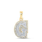 Glamorous Gold & Diamond G Initial Pendant - Splendid Jewellery