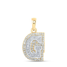 Load image into Gallery viewer, Glamorous Gold &amp; Diamond G Initial Pendant - Splendid Jewellery