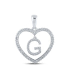 Glamorous Gold & Diamond Heart G Letter Pendant - Splendid Jewellery