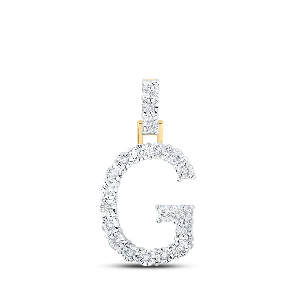 Glamorous Gold & Diamond Initial Pendant - Personalized Elegance at Its Finest - Splendid Jewellery