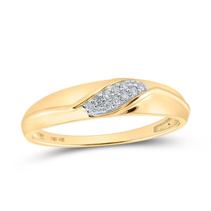 Glamorous Love Story | 10kt Yellow Gold His Hers Round Diamond Halo Matching Wedding Set 1/3 Cttw - Splendid Jewellery