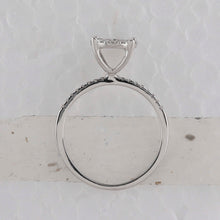 Load image into Gallery viewer, Glimmering Brilliance Diamond Cluster Ring Side view from the 10Kt White Gold Womens Round Diamond Oval Cluster Ring 1 3 Cttwpin281751 collection by Splendid Jewellery