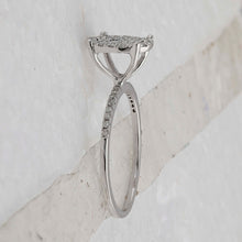 Load image into Gallery viewer, Glimmering Brilliance Diamond Cluster Ring Side 2 view from the 10Kt White Gold Womens Round Diamond Oval Cluster Ring 1 3 Cttwpin281751 collection by Splendid Jewellery