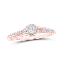 Load image into Gallery viewer, Glowing Affection: 10kt Rose Gold Diamond Halo Promise Ring - Splendid Jewellery