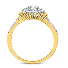 Load image into Gallery viewer, Golden Blossom Diamond Cluster Ring | 10kt Yellow Gold Womens Round Diamond Circle Flower Cluster Ring 1/3 Cttw - Splendid Jewellery